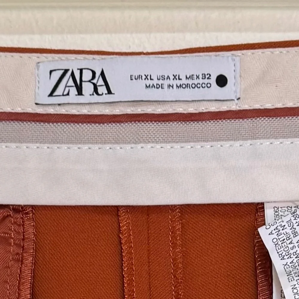Zara The Straight Tapered Trousers in Geranium Color Size XL Style  2659/460/616 - Picture 9 of 15